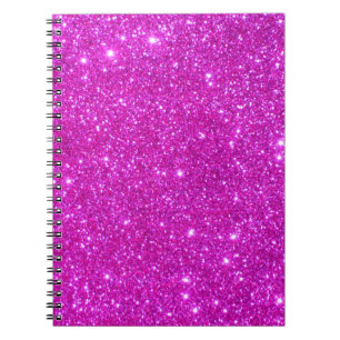 Pink Glitter Sparkle Customisable Design Spiral Notebook