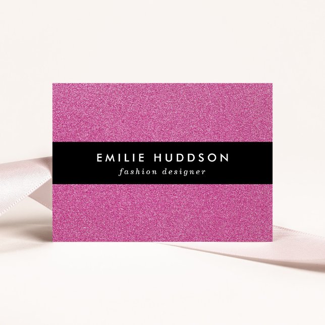 Pink Glitter, Sparkle, Glitter Background Business Card (Creator Uploaded)