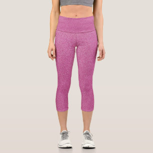 Pink Glitter, Sparkle, Glitter Background Capri Leggings