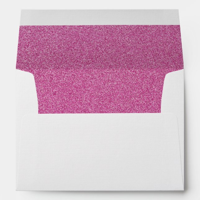 Pink Glitter, Sparkle, Glitter Background Envelope (Back (Bottom))