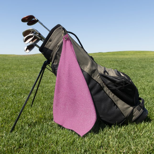 Pink Glitter, Sparkle, Glitter Background Golf Towel (Green)