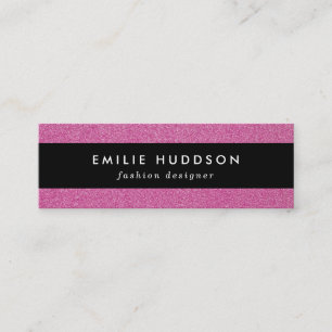 Pink Glitter, Sparkle, Glitter Background Mini Business Card