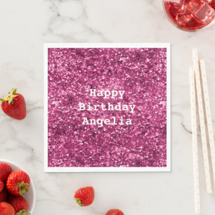 Pink Glitter Sparkle Napkin