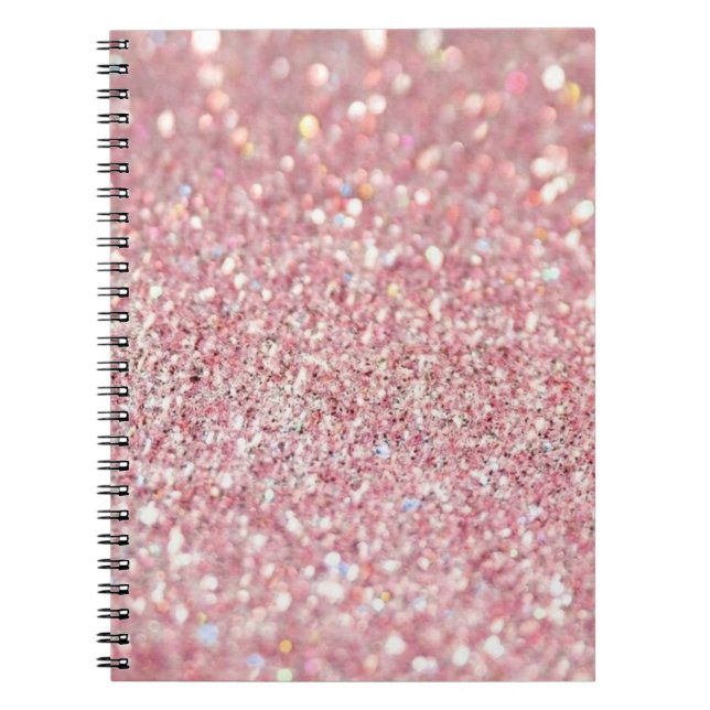 Pink Glitter Spiral Notebook (Front)
