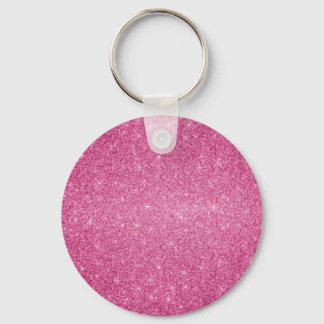 Pink glitter stars key ring