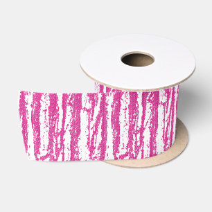 Pink Glitter Wood Grain Satin Ribbon