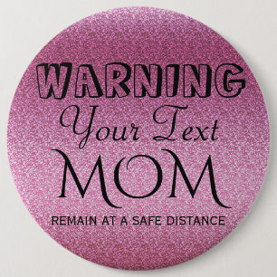 Pink Glittery Gradient 6 Cm Round Badge