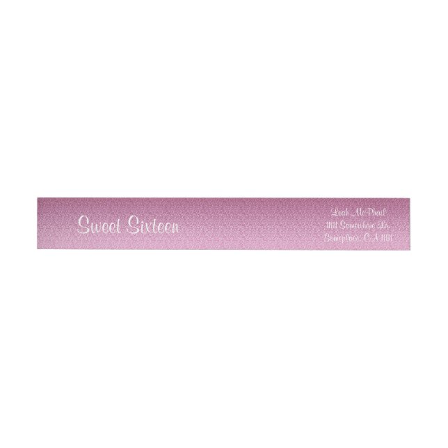 Pink Glittery Gradient Wrap Around Label (Individual)