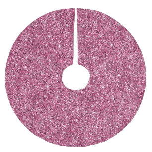 Pink Glitz Glitter  Brushed Polyester Tree Skirt