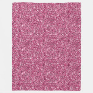Pink Glitz Glitter Fleece Blanket