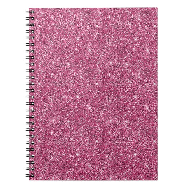 Pink Glitz Glitter  Notebook (Front)