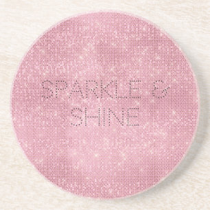 Pink Glitzy Chic Glam Sparkle Coaster