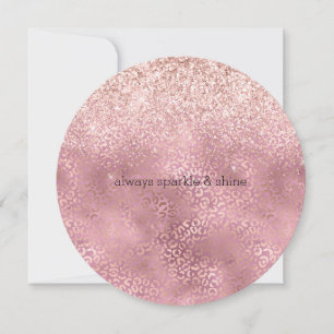 Pink Glitzy Glitter Leopard Print