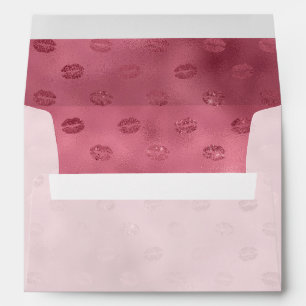 Pink Glitzy Lips Envelope