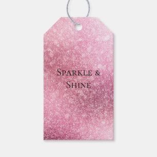 Pink Glitzy Sparkle Personalised Gift Tags