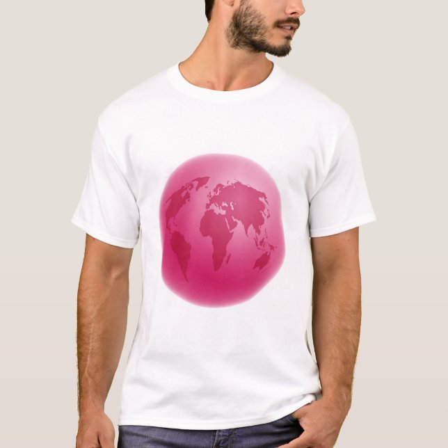 Pink Globe T-Shirt (Front)