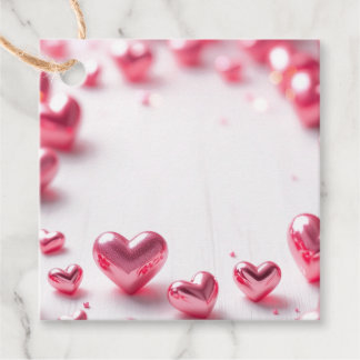 Pink Glossy Favour Tags