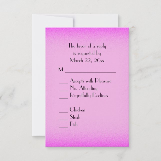 Pink Glow Menu Choice (Front)