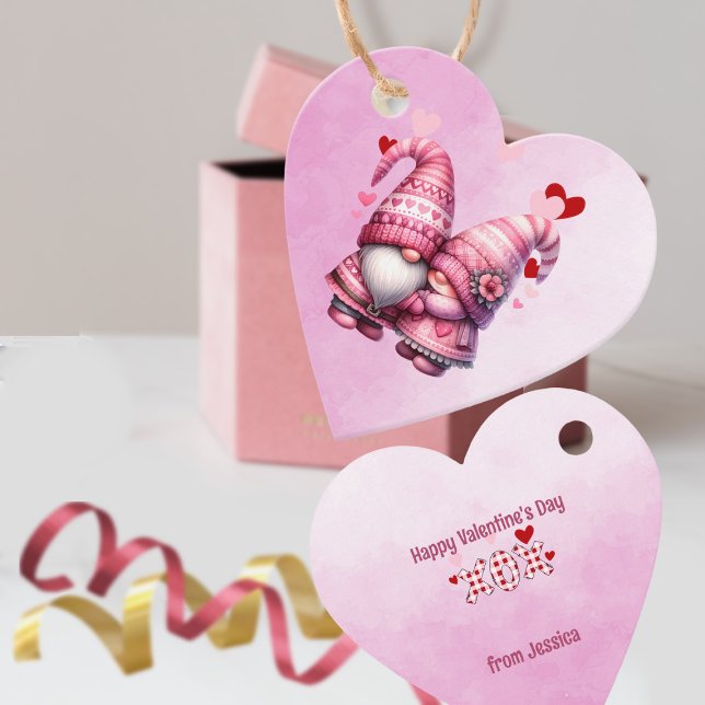Pink Gnome Valentine Couple Favour Tags (Creator Uploaded)