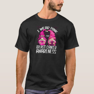 Pink Gnome Witch For Women Pumpkin Breast Cancer H T-Shirt