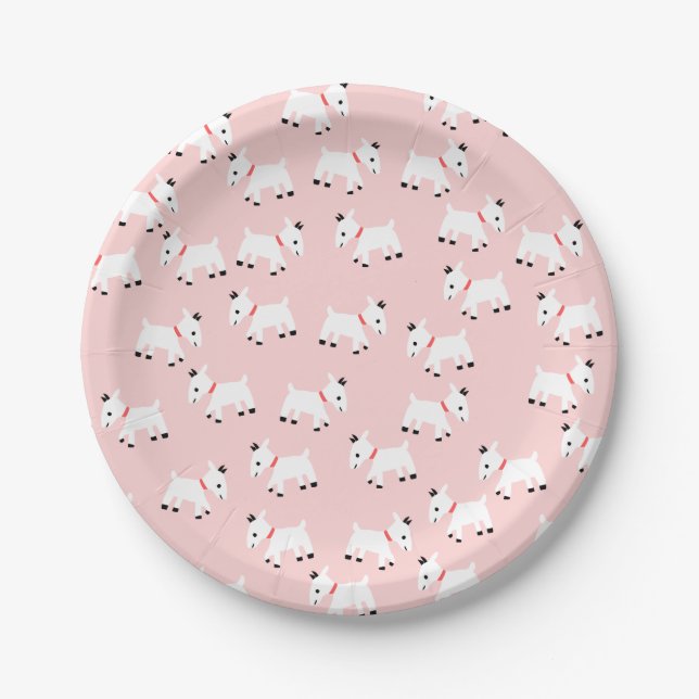 Pink Goats Paper Plates (Front)