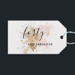 Pink & Gold 40th Birthday Gift Tags<br><div class="desc">d</div>