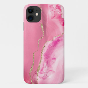 Pink & Gold Agate Personalised Case-Mate iPhone Case