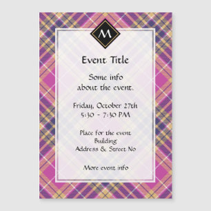 Pink, Gold and Blue Tartan