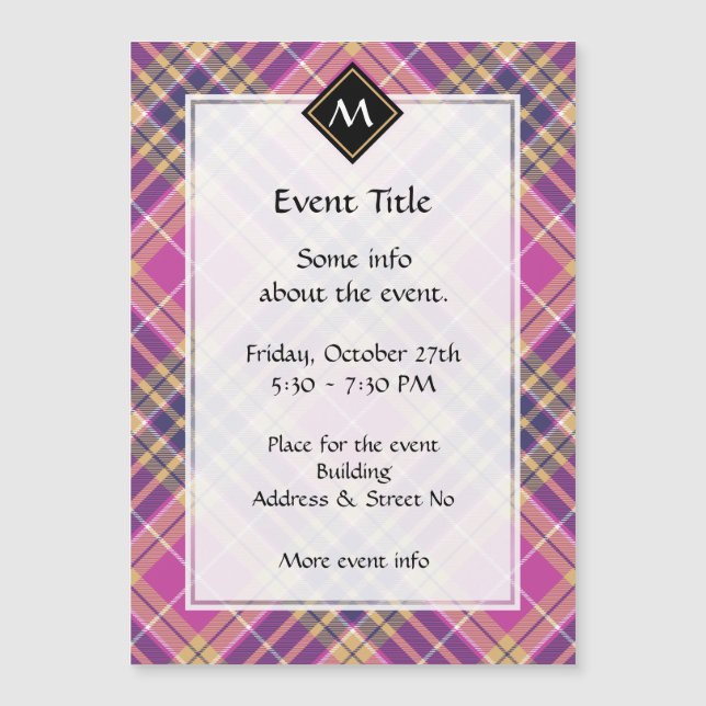 Pink, Gold and Blue Tartan (Front)