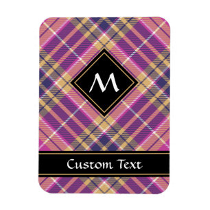 Pink, Gold and Blue Tartan Magnet