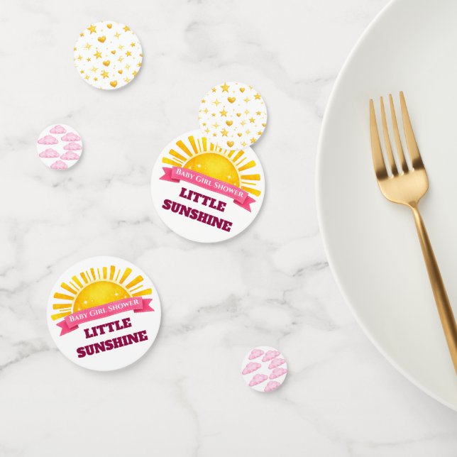 Pink Gold Baby Shower Party Tableware Confetti (Group)