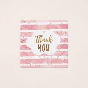 Pink & Gold Baby Sprinkle Thank You Tags