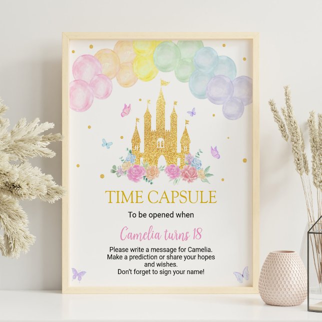 Pink Gold Balloon Princess Time Capsule Poste Poster (Creator Uploaded)