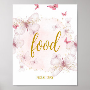 Pink & Gold Birthday Food Table Sign