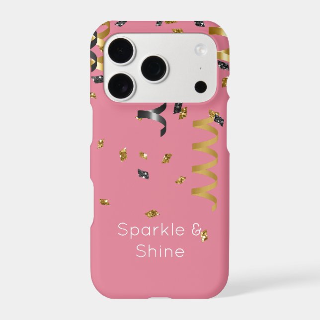 Pink Gold Black Confetti (Back)