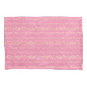 Pink & Gold Bohemian Unicorn Pattern Pillowcase