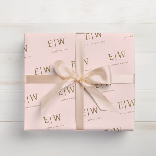 Pink Gold Branded Business Company Packaging Wrapping Paper