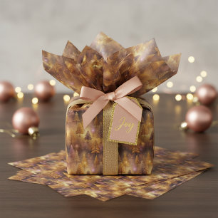 Pink Gold Christmas Pattern#19 ID1009 Tissue Paper