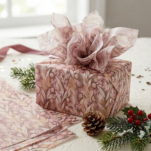 Pink Gold Christmas Pattern#22 ID1009 Tissue Paper