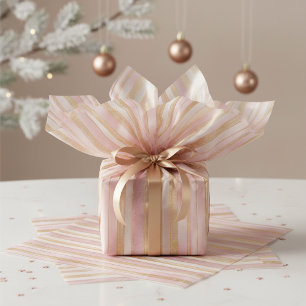 Pink Gold Christmas Pattern#27 ID1009 Tissue Paper