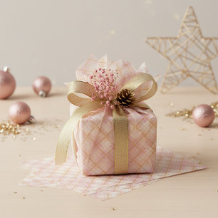Pink Gold Christmas Pattern#28 ID1009 Tissue Paper