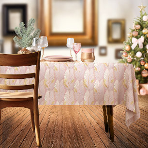 Pink Gold Christmas Pattern#29 ID1009 Tablecloth
