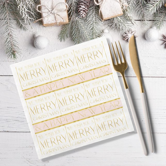 Pink Gold Christmas Pattern#35 ID1009 Napkin (Creator Uploaded)