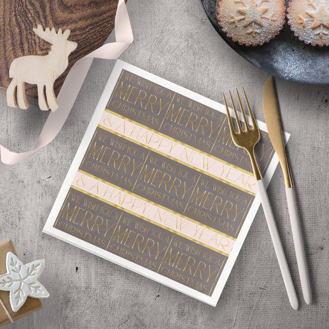Pink Gold Christmas Pattern#35b ID1009 Napkin (Creator Uploaded)