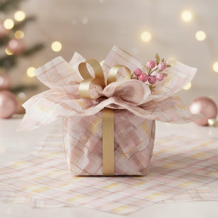 Pink Gold Christmas Pattern#7 ID1009 Tissue Paper