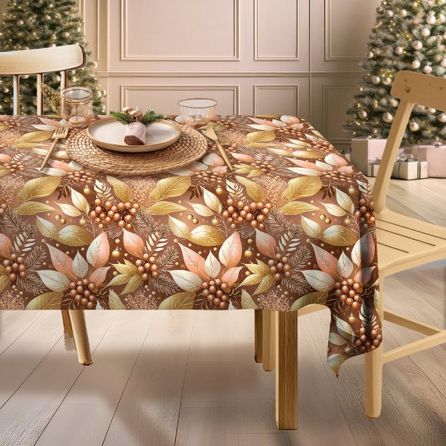 Pink Gold Christmas Pattern#8 ID1009 Tablecloth (Creator Uploaded)
