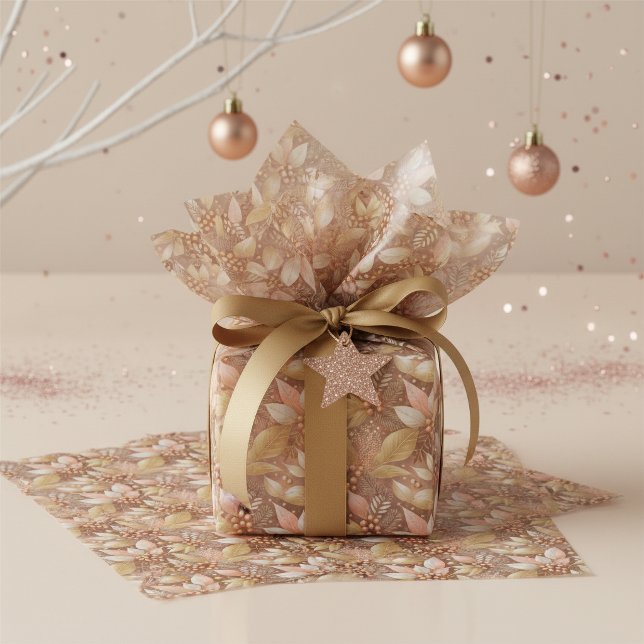 Pink Gold Christmas Pattern#8 ID1009 Tissue Paper (Creator Uploaded)