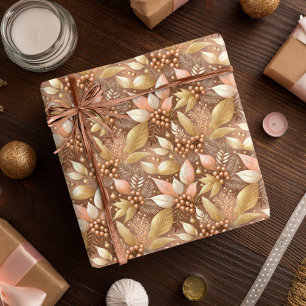 Pink Gold Christmas Pattern#8 ID1009 Wrapping Paper