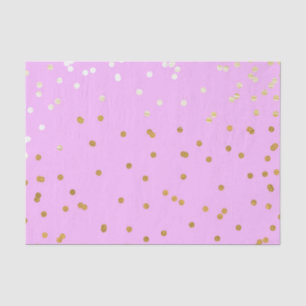 Pink & Gold Confetti Dots Modern Glamour Glam Tissue Paper