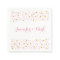 Pink & Gold Confetti Personalised Wedding Napkins